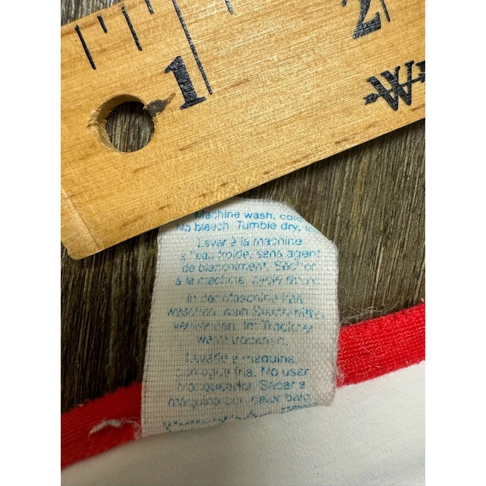 Vintage Winnie the Pooh Piglet Baby Bib Red Trim Crumb Catcher First Years USA